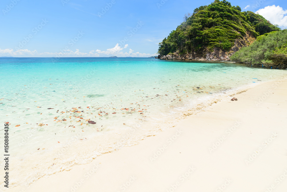 Landscape of sea white sand beach  in Andaman sea,myanmar