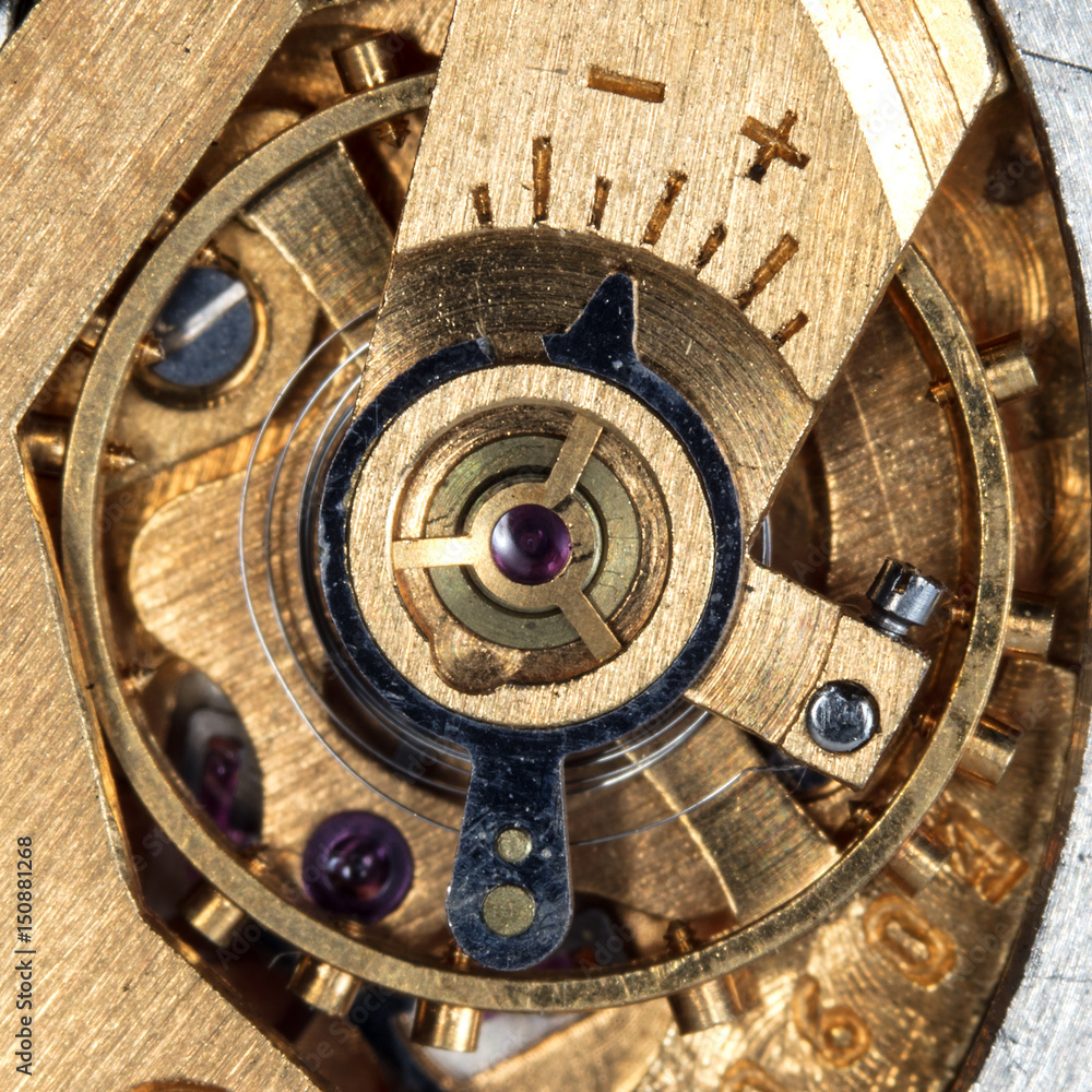 clockwork old mechanical USSR watch, high resolution and detail