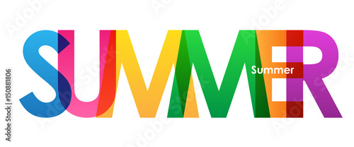 "SUMMER" Overlapping Letters Vector Icon