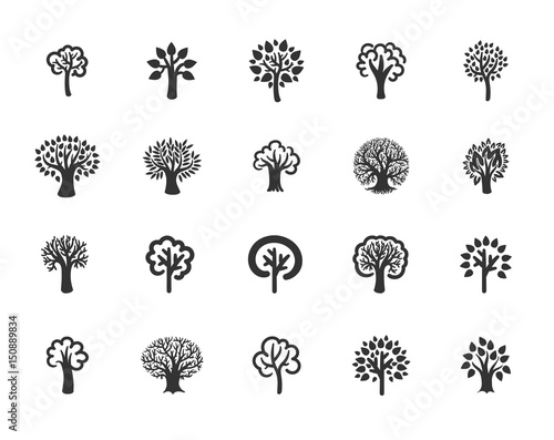 Tree icon set