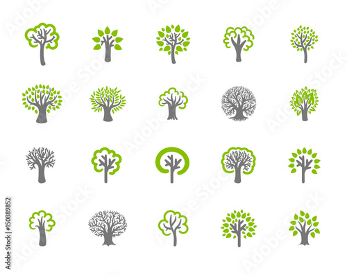 Tree icon set