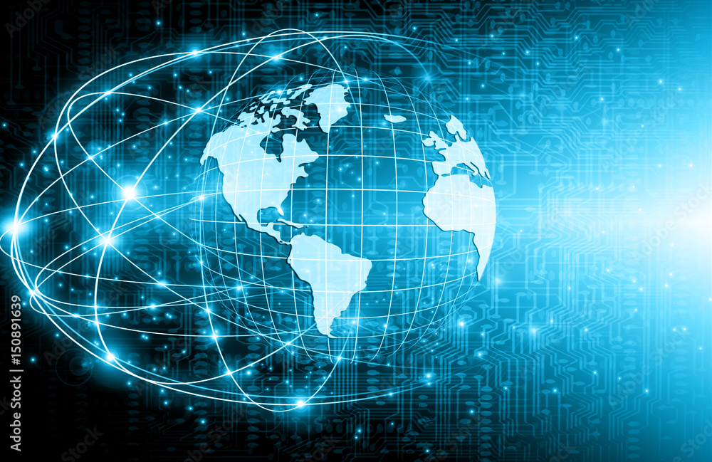 Best Internet Concept of global business. Globe, glowing lines on technological background. Wi-Fi, rays, symbols Internet, 3D illustration Best Internet Concept of global business. Globe, glowing lines on technological background. Wi-Fi, rays, symbols Internet, 3D illustration