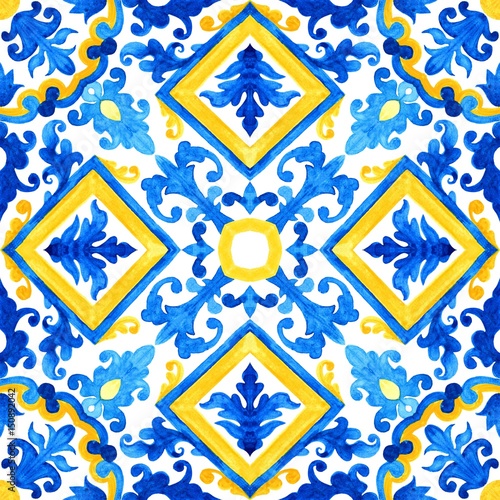 Portuguese azulejo tiles. Blue and white gorgeous seamless patterns. For scrapbooking, wallpaper, cases for smartphones, web background, print, surface texture, pillows, towels, linens bags T-shirts