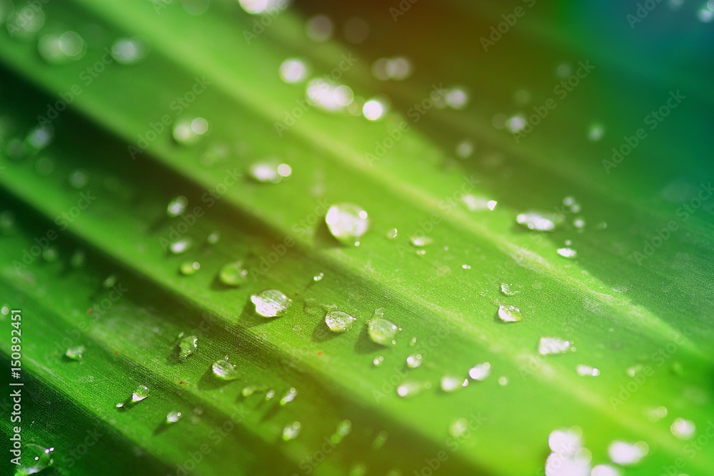 the raindrops on leaf in closeup for backgrounds the raindrops on leaf in closeup for backgrounds