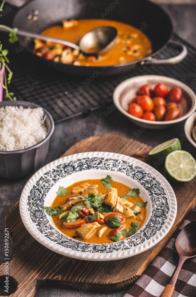 Delicious chicken curry with vegetable Delicious chicken curry with vegetable