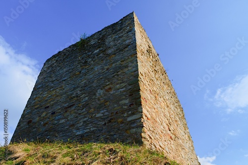 Obraz na plátně Ruins of fortification (bulwark). Medieval rampart