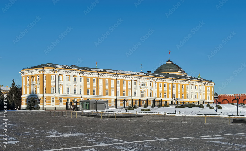 View of the building of the Kremlin Senate