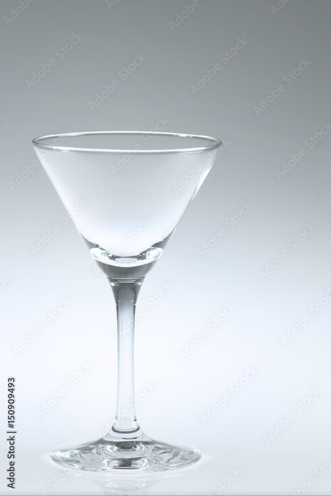Blank glass of martini on white background Blank glass of martini on white background