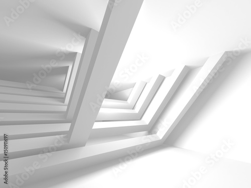 White Architecture Construction Modern Interior Background