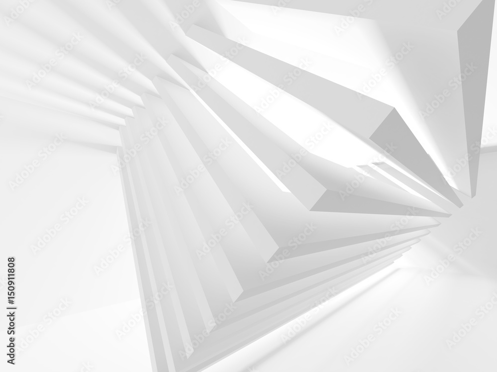 Futuristic White Architecture Design Background Futuristic White Architecture Design Background