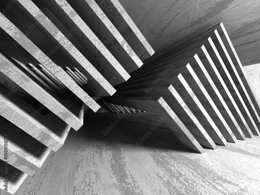 Fototapeta premium Abstract geometric concrete architecture background