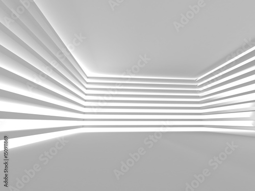 Futuristic White Architecture Design Background