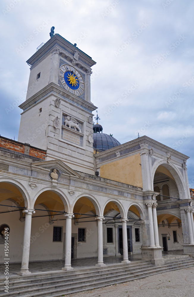 The clock tower in Liberty square in Udine