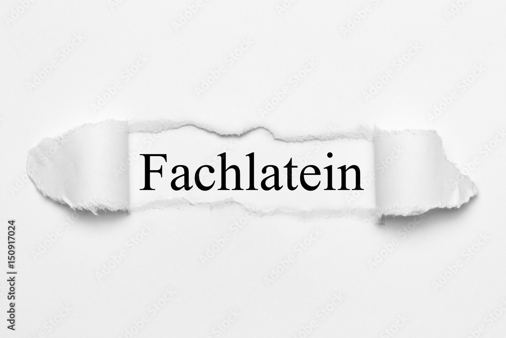 Obraz premium Fachlatein auf weißen gerissenen Papier