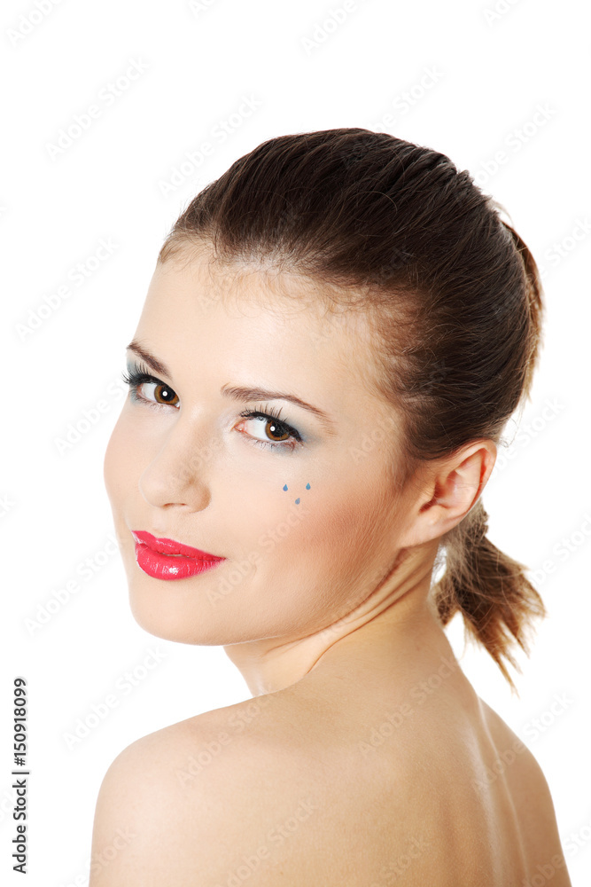 Beautiful young woman close-up portrait Beautiful young woman close-up portrait