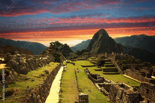 The Inca city of Machu Picchu 