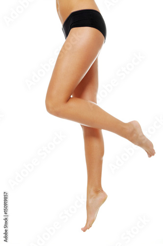 Beautiful female legs .
