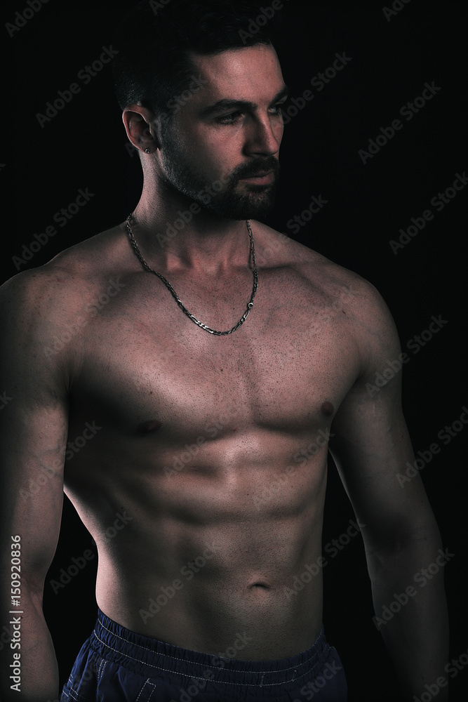 Fototapeta premium Sexy man posing shirtless
