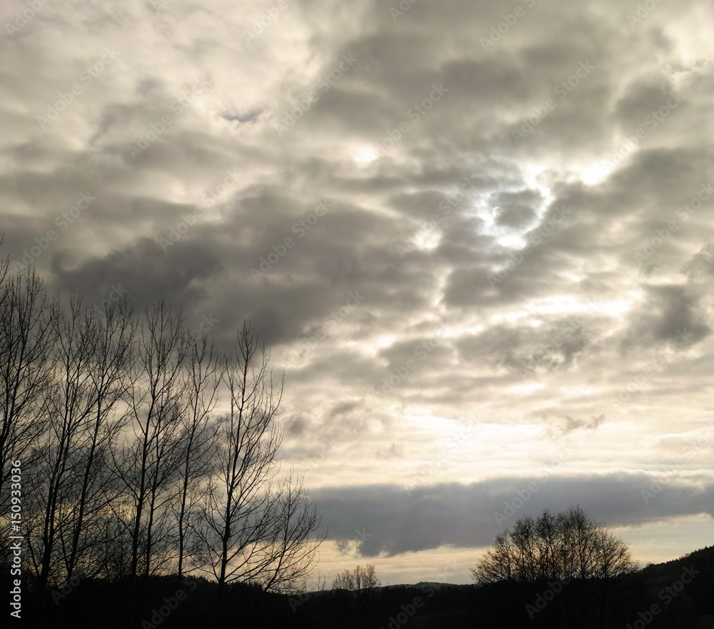 Sunset autumn nice cloudy landscape Sunset autumn nice cloudy landscape