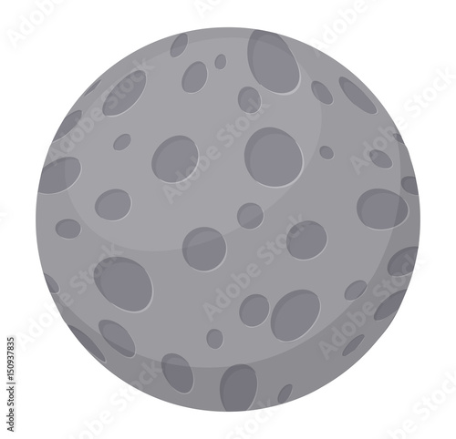cartoon moon vector symbol icon design.