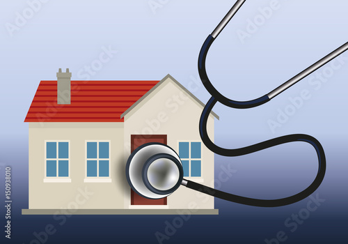 Maison - habitation - diagnostic - stéthoscope - isolation - consommation