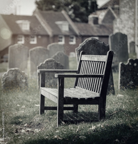 Seat in graveyard © Stuart Monk