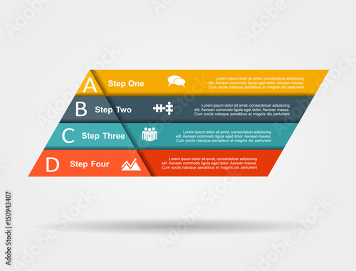 Infographic design template with place for data. Vector illustration. © Khvost