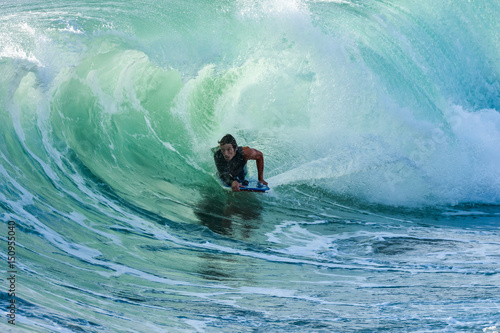 Tableau sur toile Bodyboarder in action