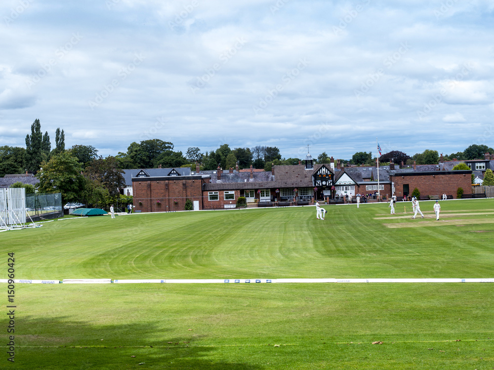 Naklejka premium Alderley Edge Cricket Club is an amateur cricket club based at Alderley Edge in Cheshire. 