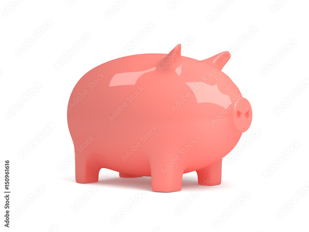 Obraz premium 3d render of piggy bank with gold coins