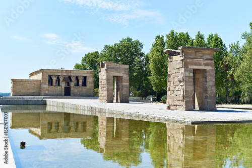 Ancient Egyptian temple of Debod in Madrid