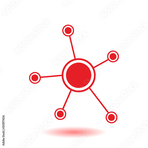 Social network single icon. Global technology. The network of social connections in the business.