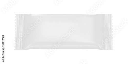 Obraz na płótnie Blank plastic packaging isolated on white background, 3D rendering