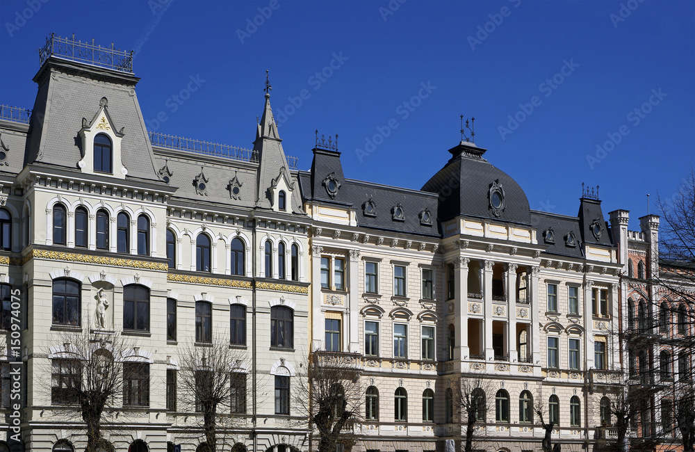 Riga, Elizabetes 17-19, the ambassadorial quarter, historical buildings