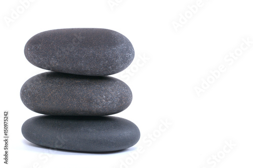 Lava stones on a white background