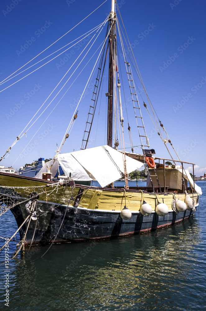 Old sailboat still in the harbor