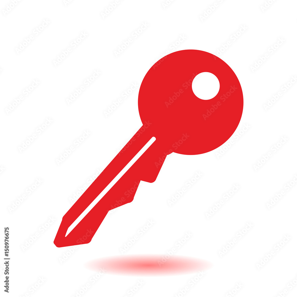 Key icon. Lock symbol. Security sign. Flat design style. Key icon. Lock symbol. Security sign. Flat design style.
