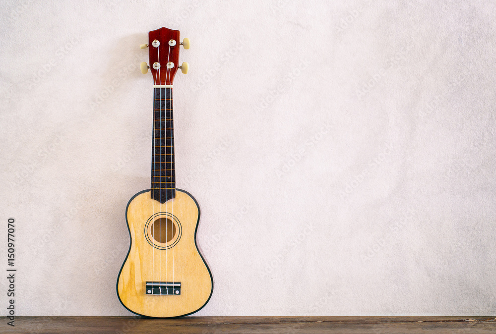 Fototapeta premium Ukulele on backdrop