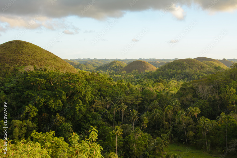 Chocolate Hills - main landmark of Bohol island, Philippines