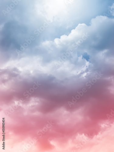sun and cloud background with a pastel colored       © chachamp