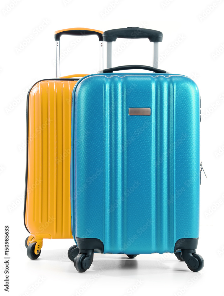 Travel suitcases isolated on white background Travel suitcases isolated on white background