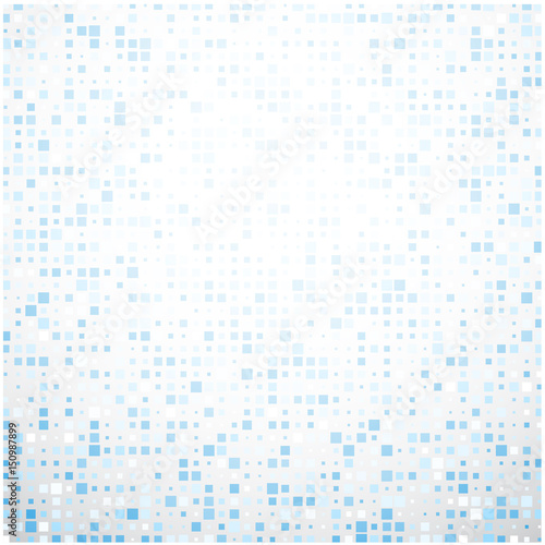 Blue geometric mosaic abstract background.