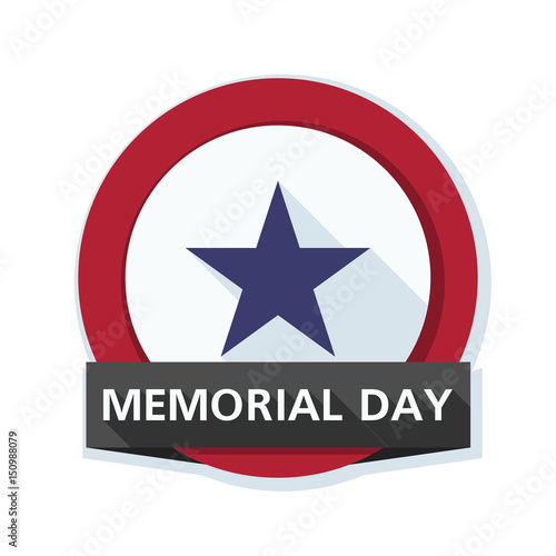 Memorial Day button illustration