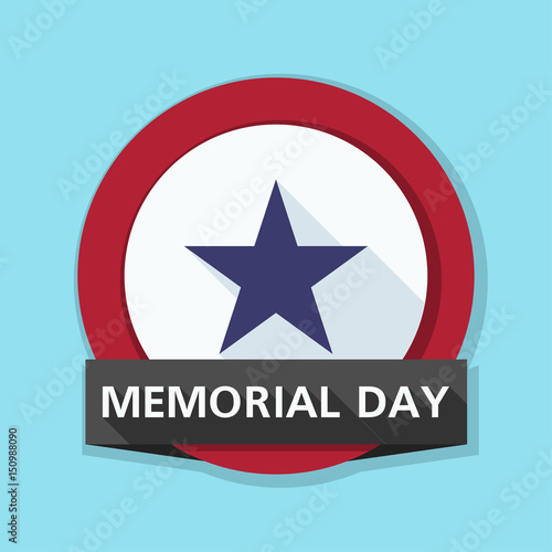 Memorial Day button illustration