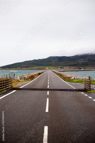 Road across a Causeway in Scotland.