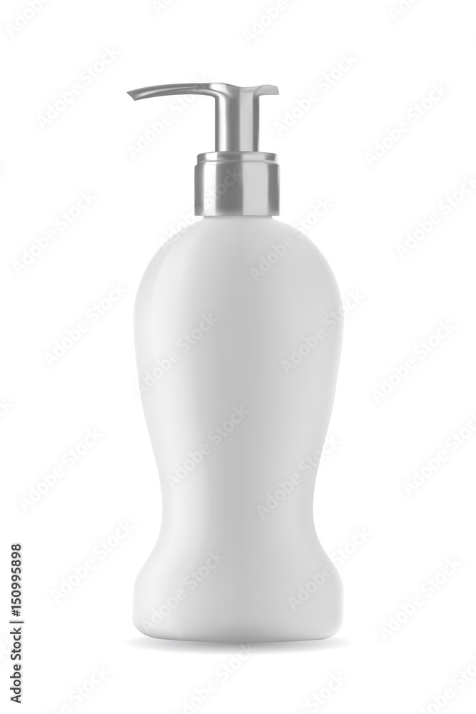 Isolated soap bottle on white background. 3D illustration. Isolated soap bottle on white background. 3D illustration.
