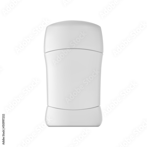 Isolated deodorant bottle on white background. 3D illustration.