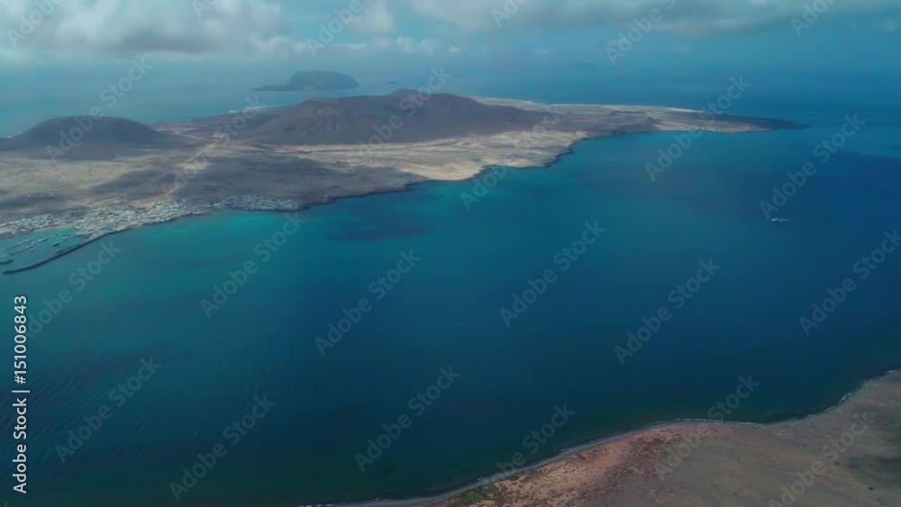 Cinematic Aerial Drone Reveal shot of Islands Mountain Sea and Volcanoes in Lanzarote Cinematic Aerial Drone Reveal shot of Islands Mountain Sea and Volcanoes in Lanzarote
