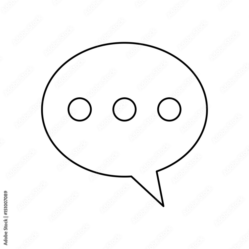 bubble speech message communication line vector illustration bubble speech message communication line vector illustration