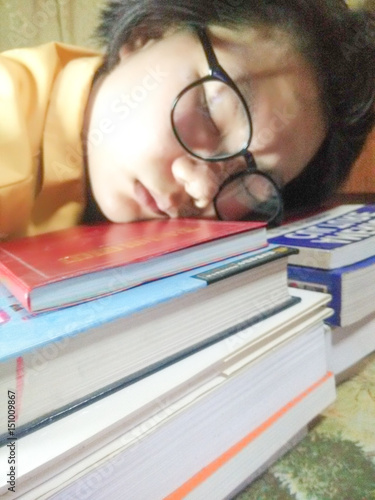 study hard bookworm